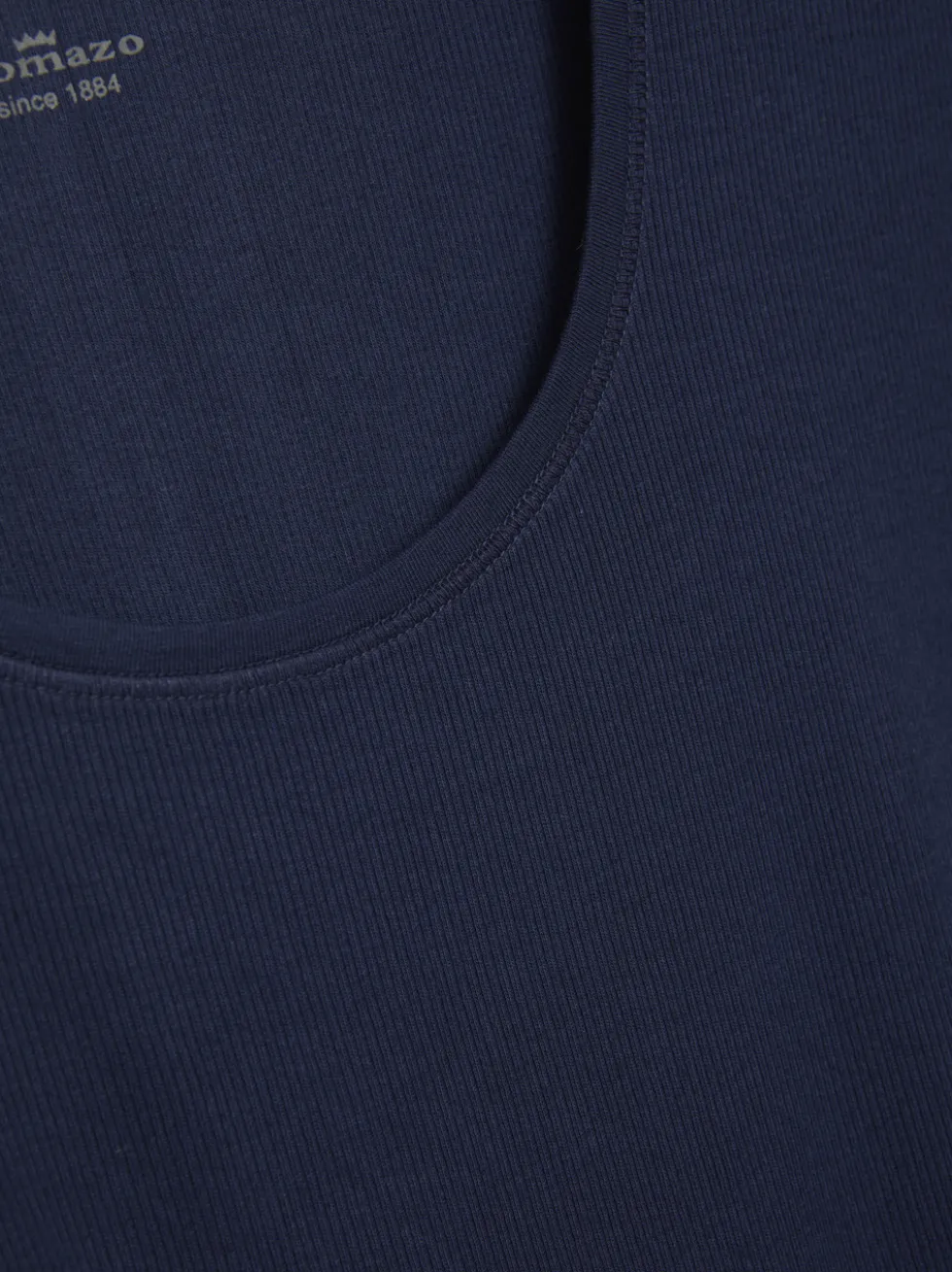 Basic Shirt aus Feinripp