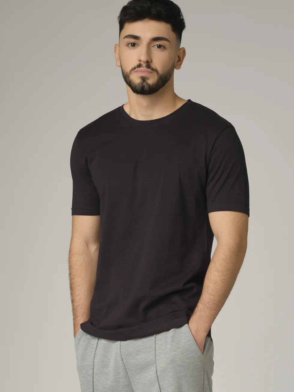 Basic Shirt kurzarm Rundhals