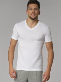 Basic Shirt kurzarm V-Ausschnitt