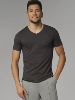 Basic Shirt kurzarm V-Ausschnitt