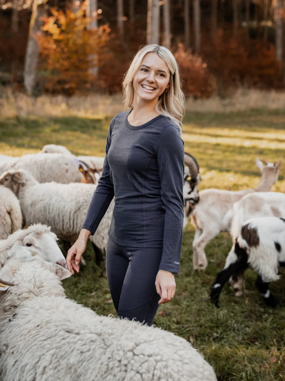 100 % Merinowolle-Shirt für Damen | 190 g/m² | Exzellenter Wärmeschutz