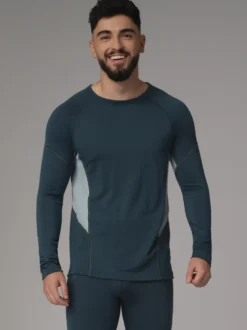 100 % Merinowolle-Shirt langarm | 190 g/m² | Hervorragendes Sweatmanagement dank integrierten Mesh-Einsätzen
