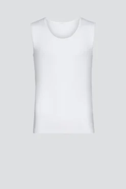 Ärmelloses Shirt aus Baumwolle und Micromodal