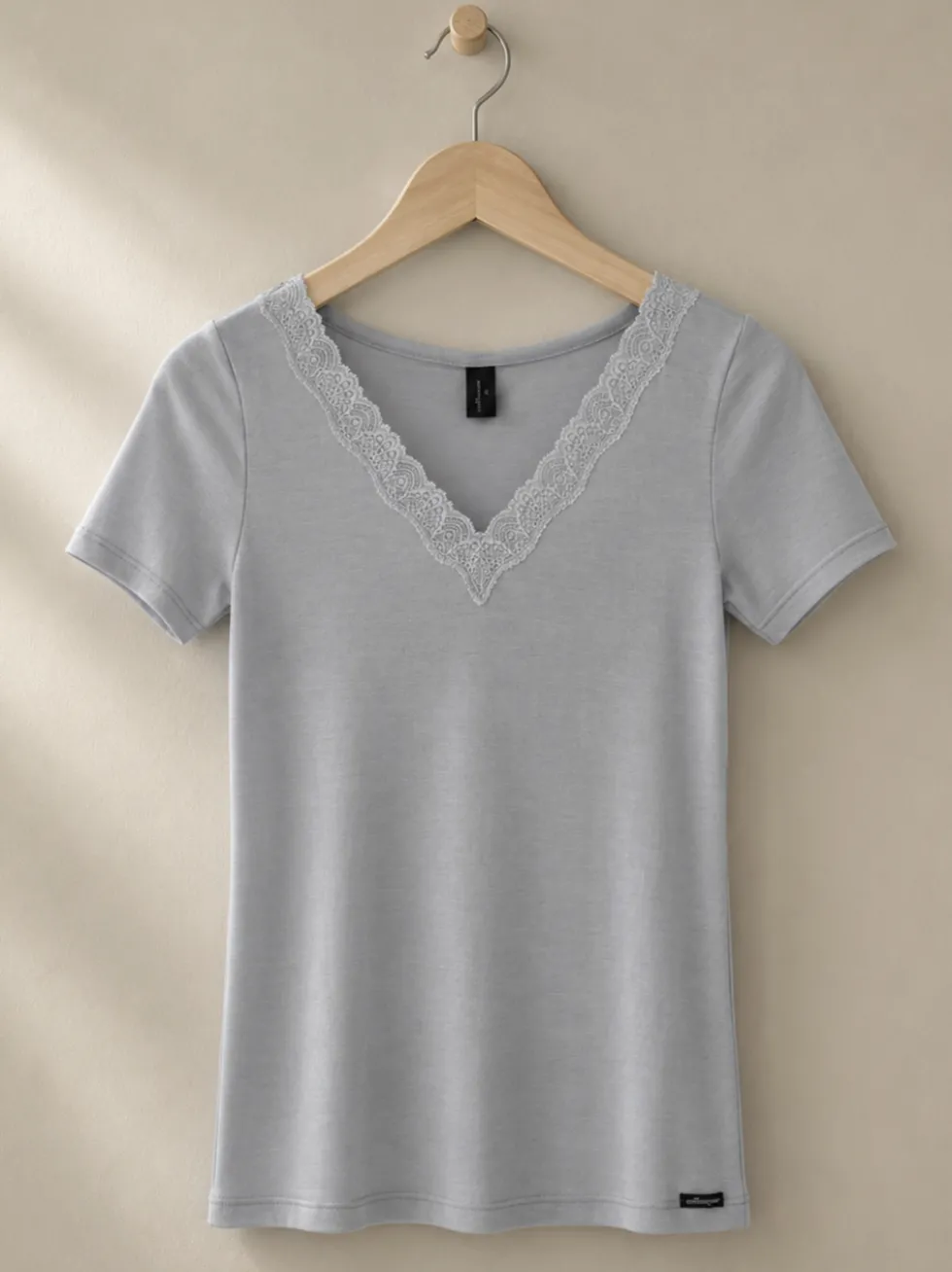 Shirt aus Merinowolle & Seide