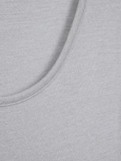 Shirt aus Merinowolle & Seide