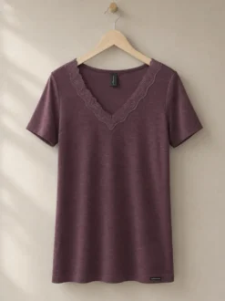 Shirt aus Merinowolle & Seide