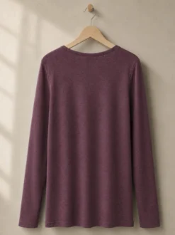 Shirt aus Merinowolle & Seide