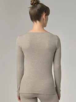 Shirt aus Merinowolle & Seide
