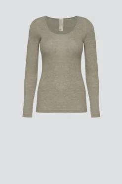 Shirt aus Merinowolle & Seide
