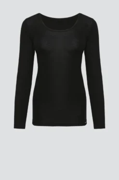 Shirt aus Merinowolle & Seide