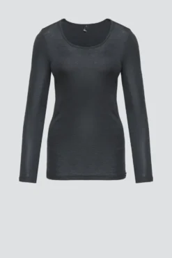 Shirt aus Merinowolle & Seide