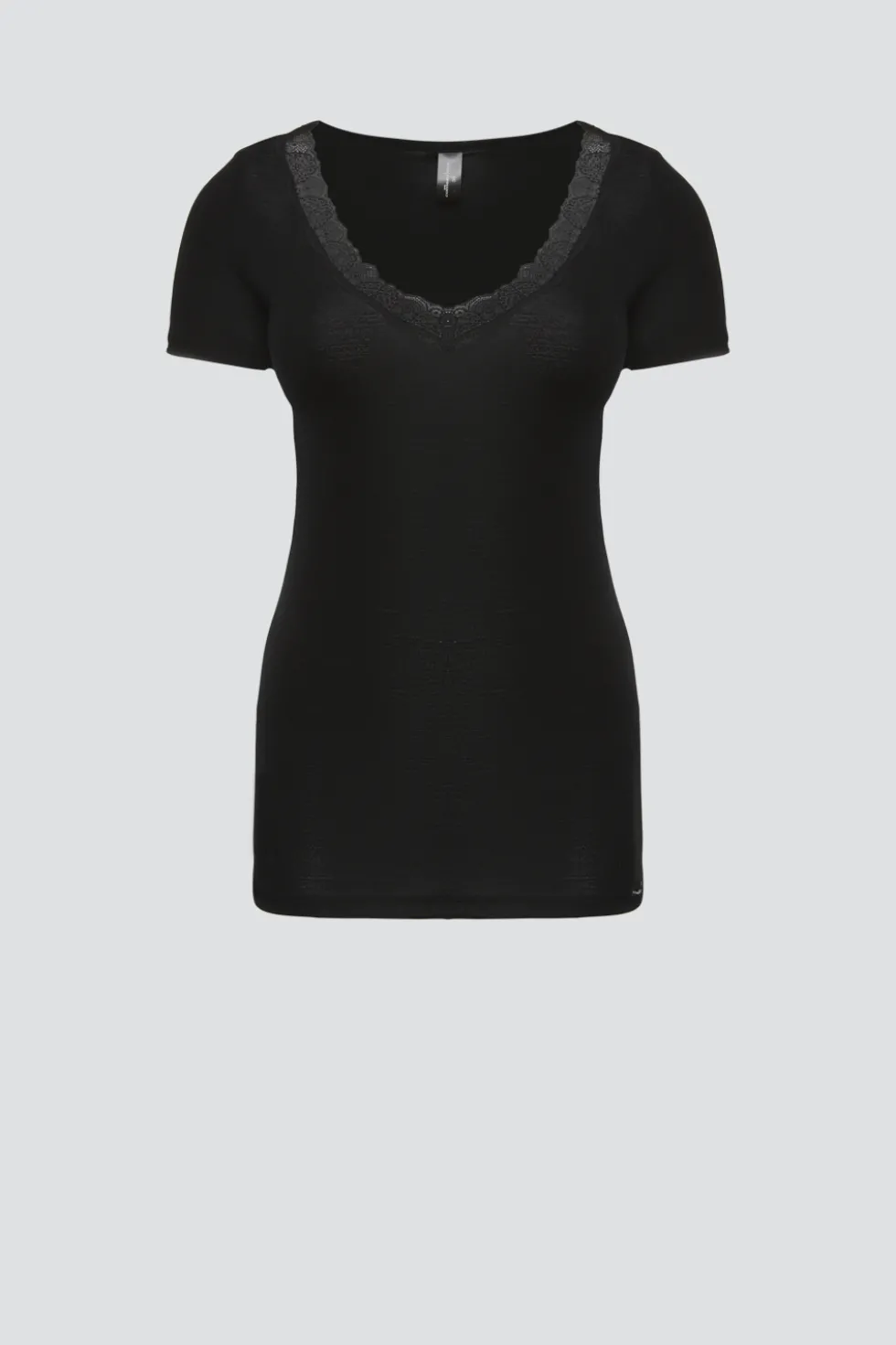Shirt aus Merinowolle & Seide