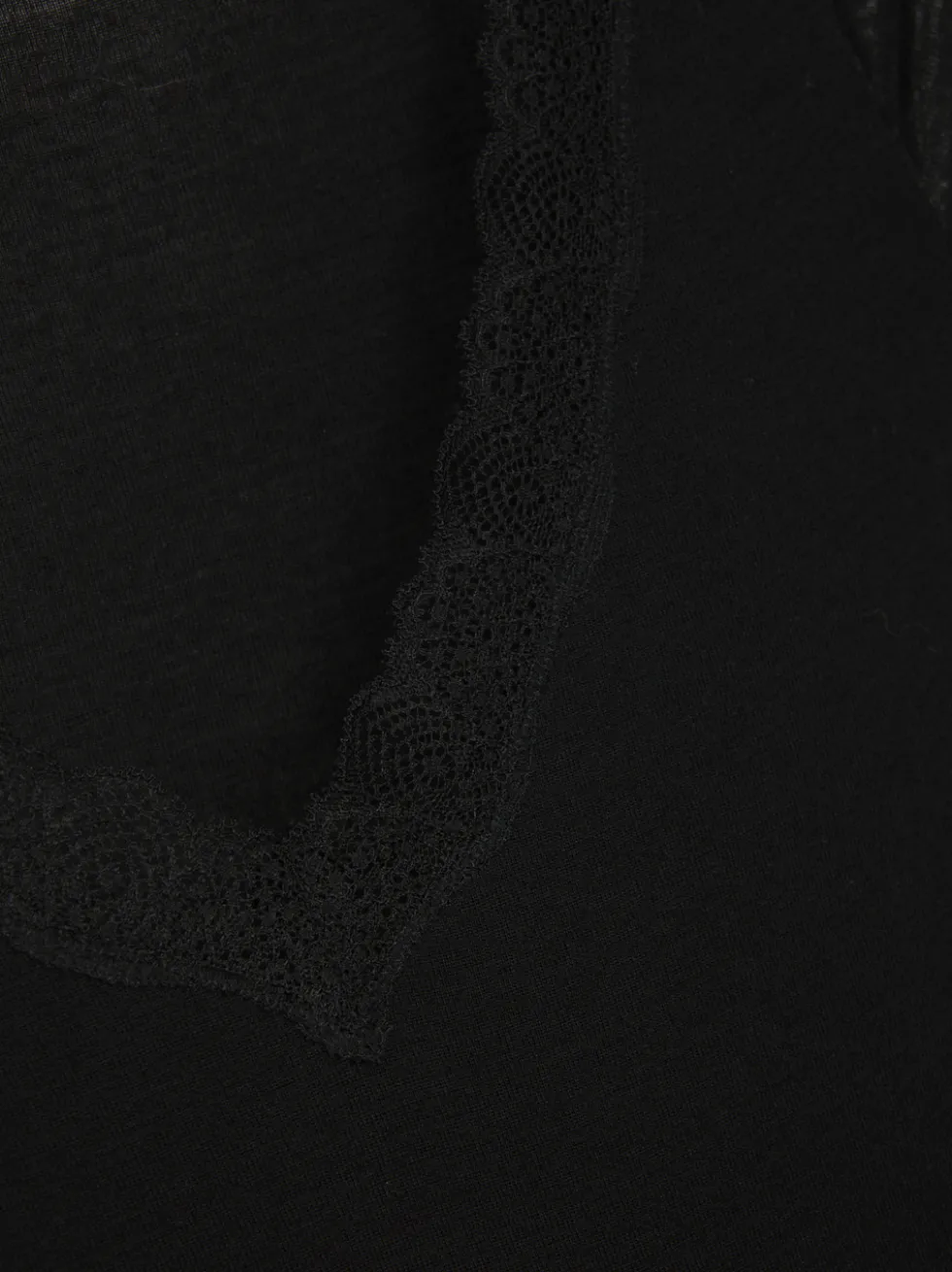 Shirt aus Merinowolle & Seide