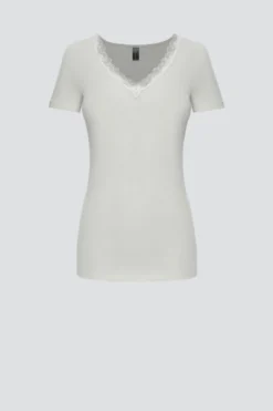 Shirt aus Merinowolle & Seide