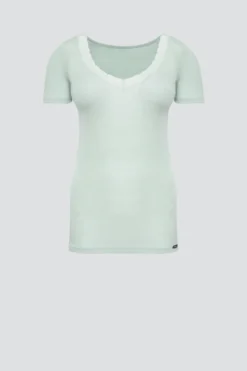 Shirt aus Merinowolle & Seide