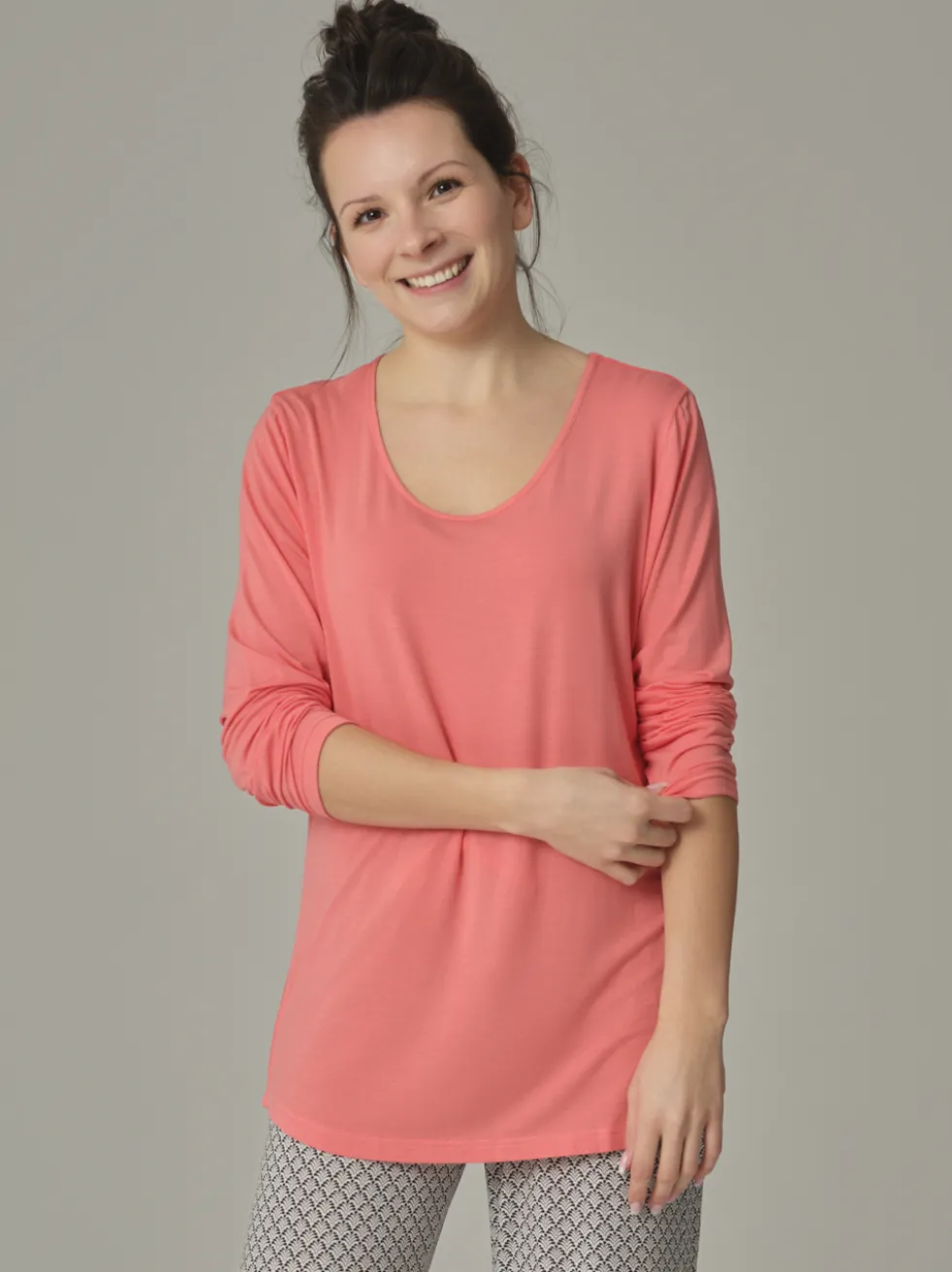 Shirt langarm aus Micromodal
