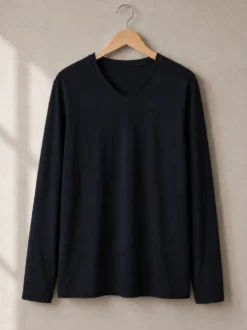 Shirt langarm V-Ausschnitt